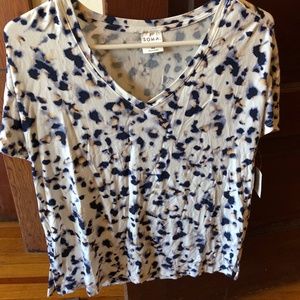 NWT Soma Cool Nights Modern Sleep Tee Arctic Leopard XS